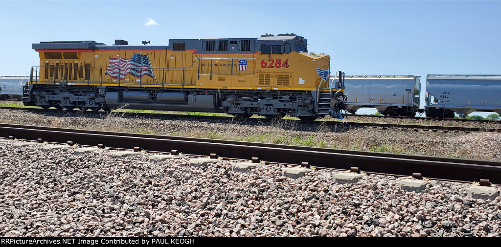 Brand New Rebuilt C44ACM UP 6284 on The Wabtec Delivery Track Interchange with The BNSF Railway waiting to be Picked Up.